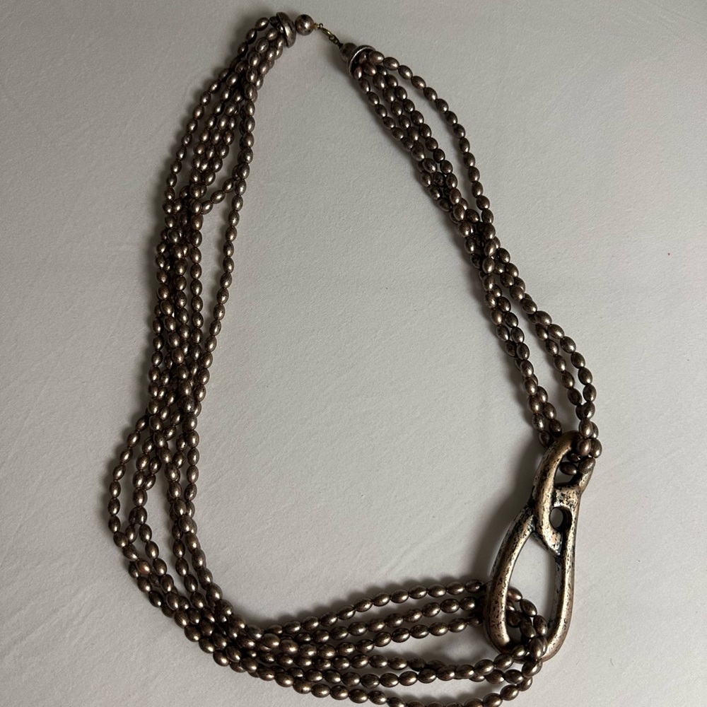 Elegant Brown Beaded Necklace